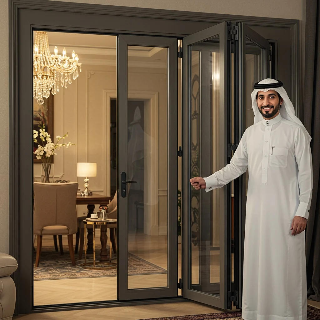 upvc-folding-doors أبواب -internal