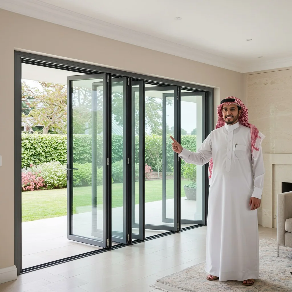 upvc-folding-doors أبواب -open-close