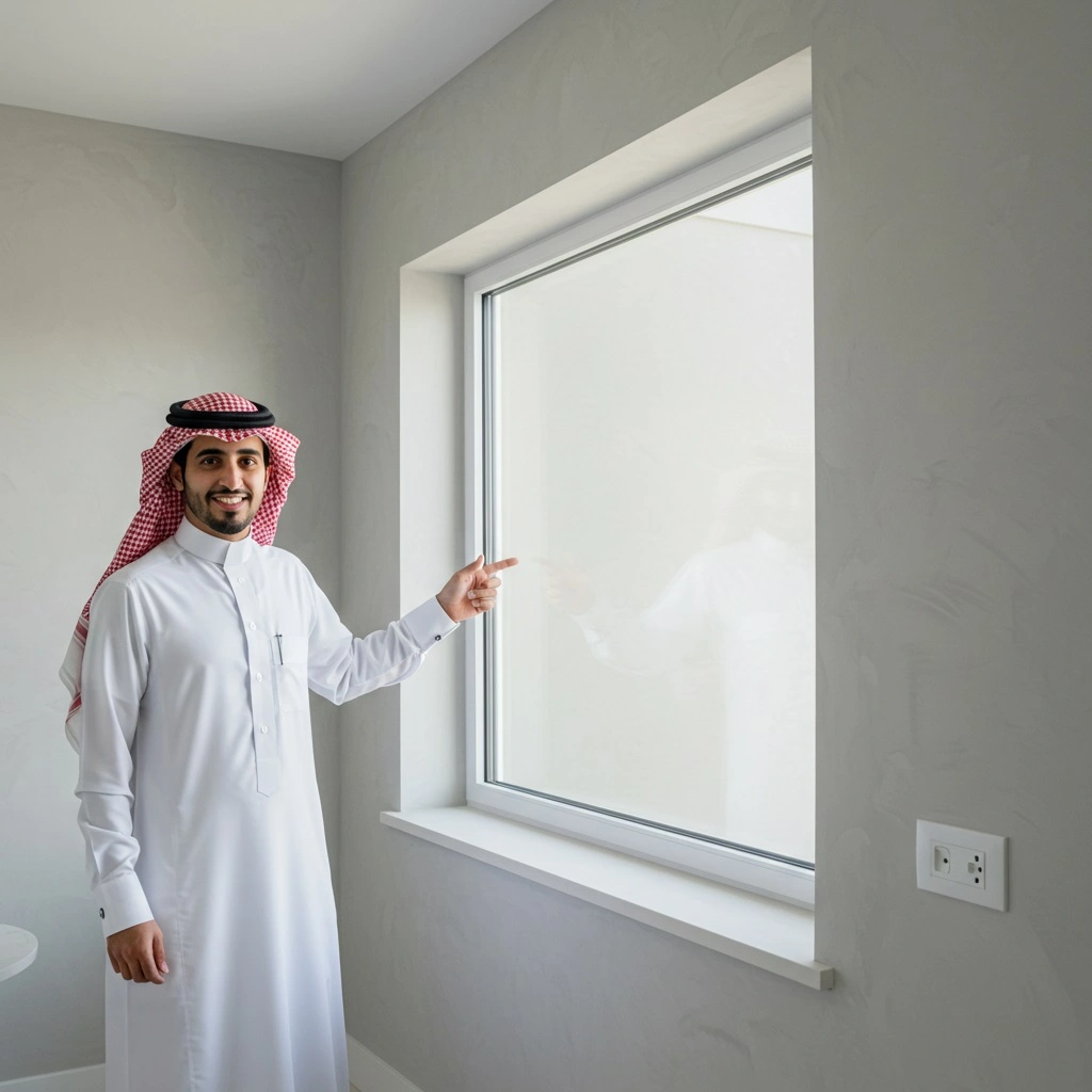 Transom Fixed picture window شباك ثابت بدون فتح أو إغلاق
